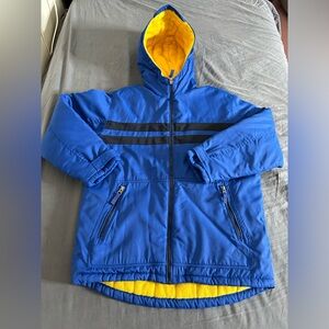 GAP Youth Fleece Lined Winter Coat Blue and Yellow XL (12) Boys